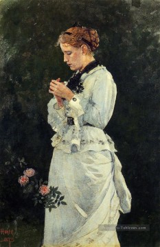  peintre - Portrait d’une femme réalisme peintre Winslow Homer